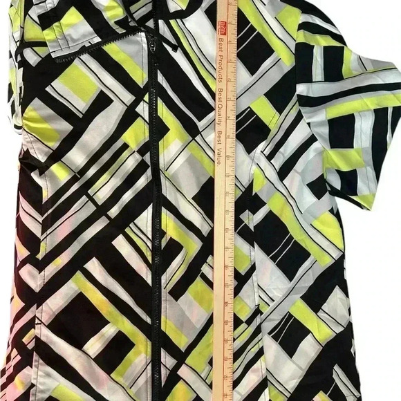Zenergy Chico's Jacket Lightweight Zip Front Geometric Size 3 (XL) Colorful - Picture 3 of 5